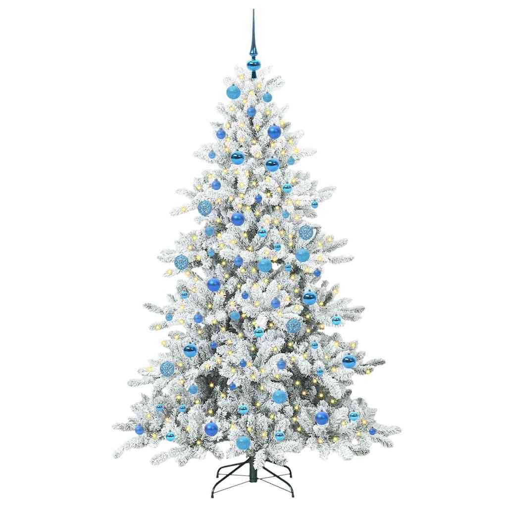 Artificial Hinged Christmas Tree with 300 LEDs 180 cm PVC