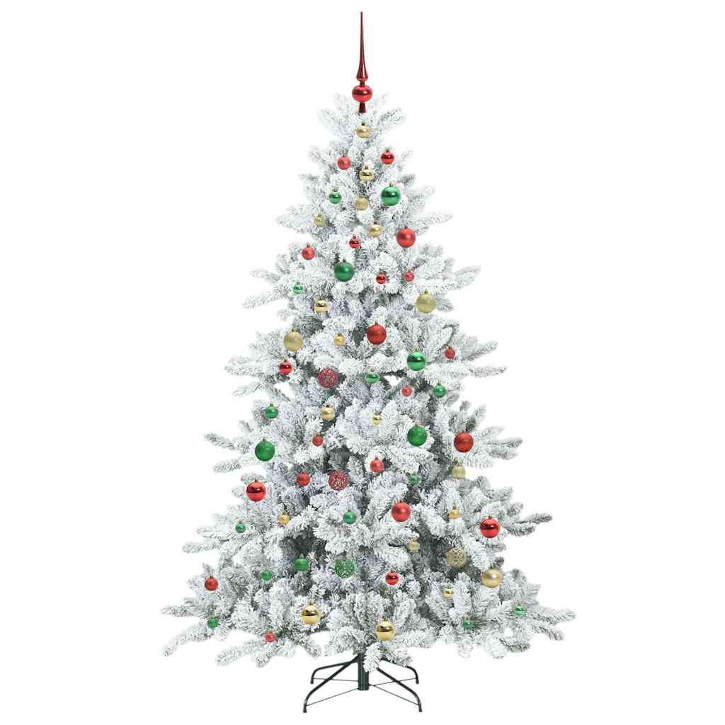 Artificial Hinged Christmas Tree with 300 LEDs 180 cm PVC