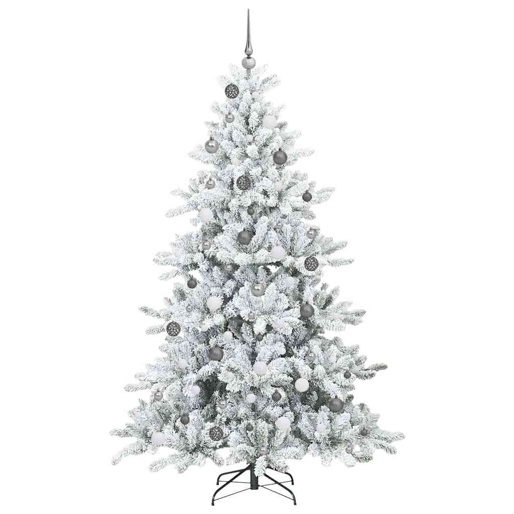 Artificial Hinged Christmas Tree with 300 LEDs 210 cm PVC