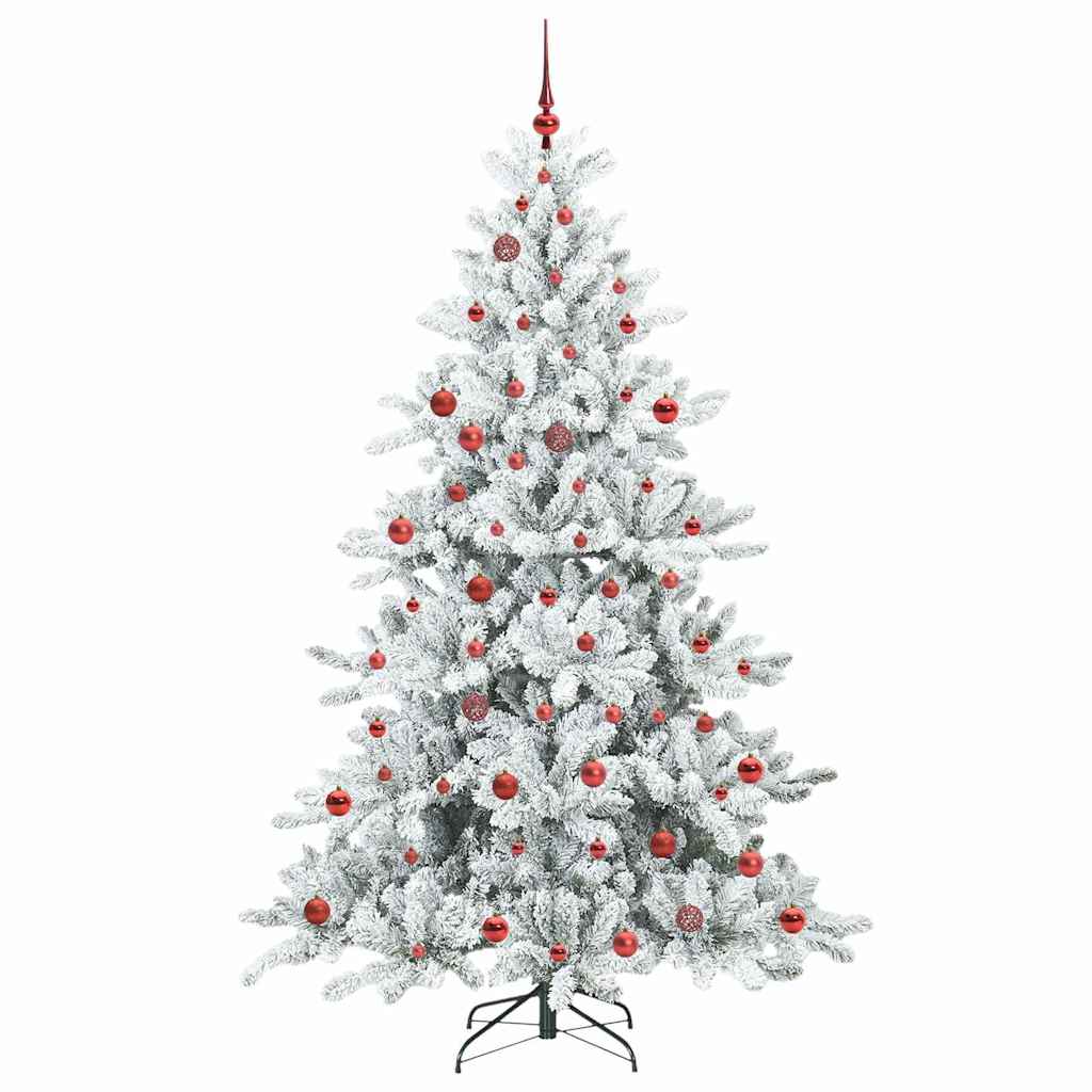 Artificial Hinged Christmas Tree with 300 LEDs 210 cm PVC