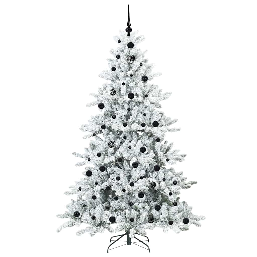 Artificial Hinged Christmas Tree with 300 LEDs 210 cm PVC