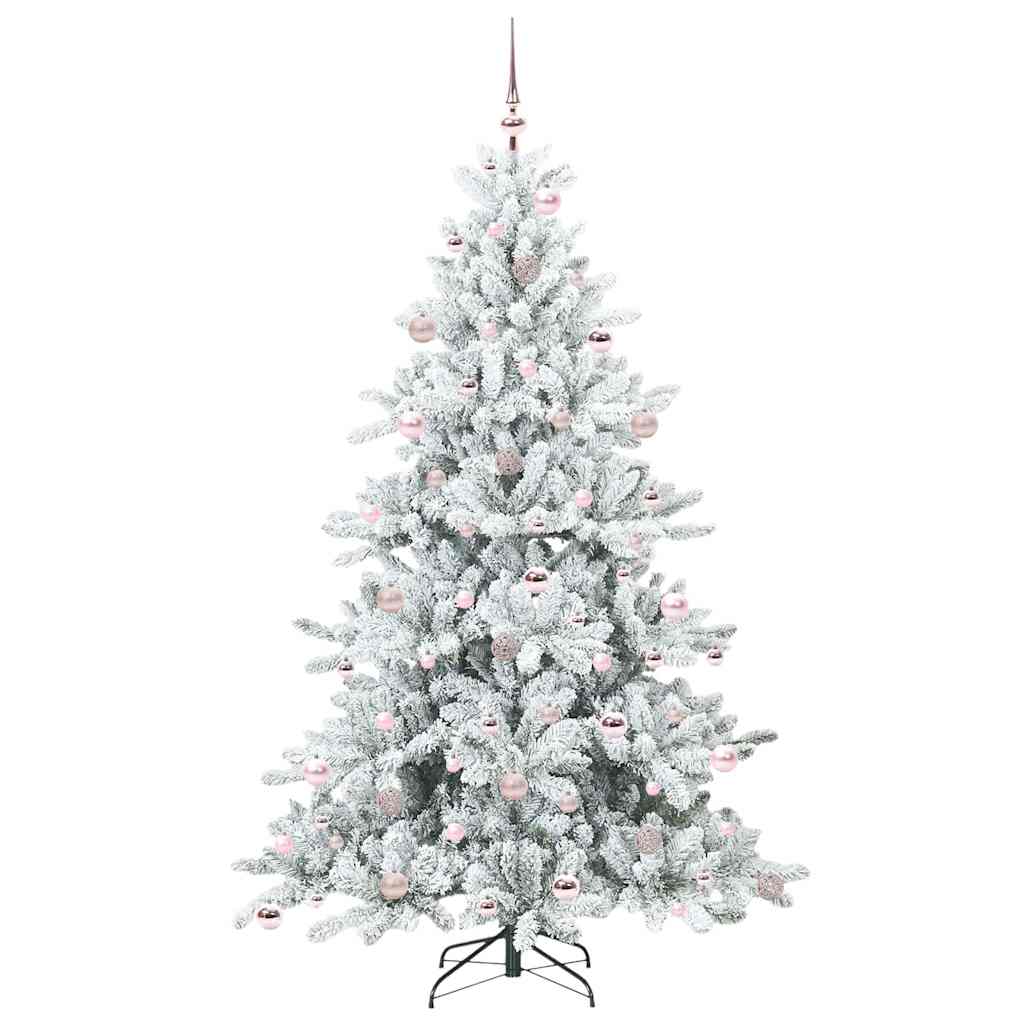 Artificial Hinged Christmas Tree with 300 LEDs 210 cm PVC