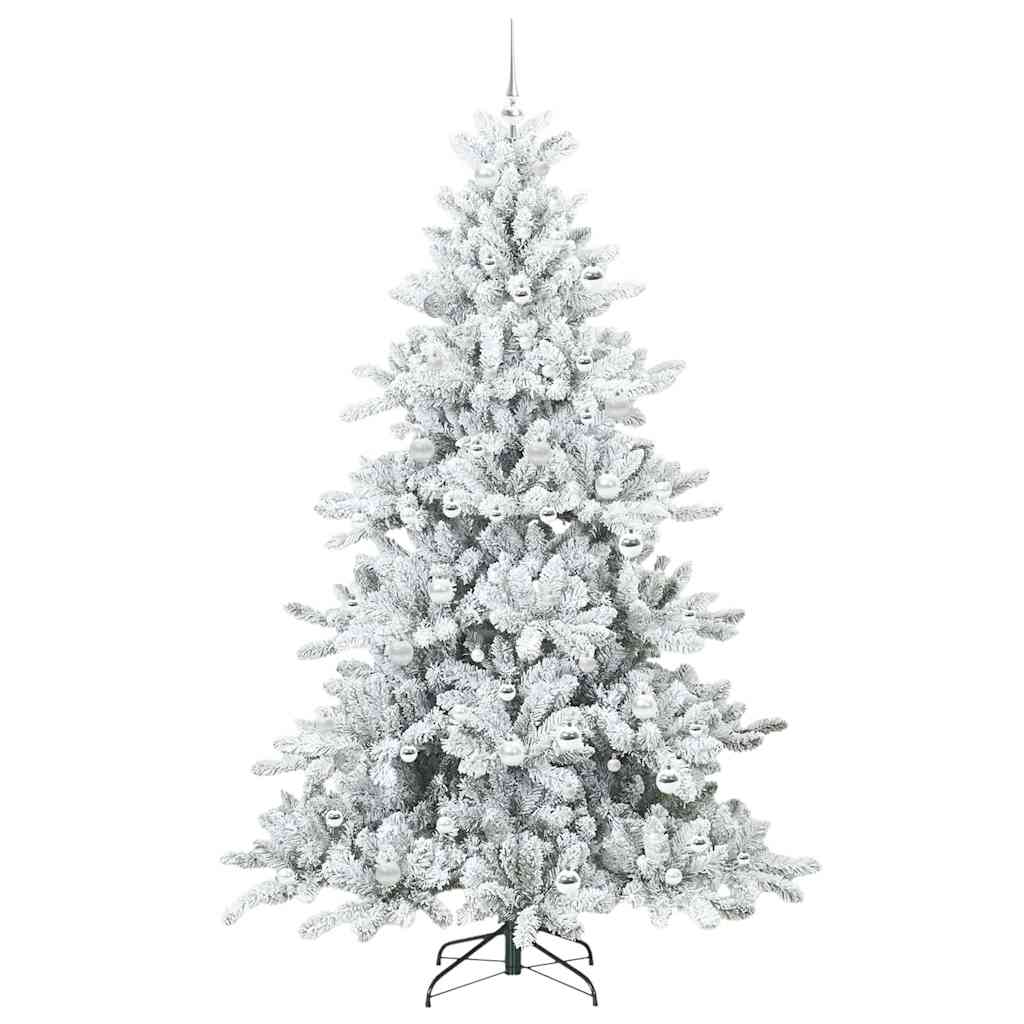 Artificial Hinged Christmas Tree with 300 LEDs 210 cm PVC