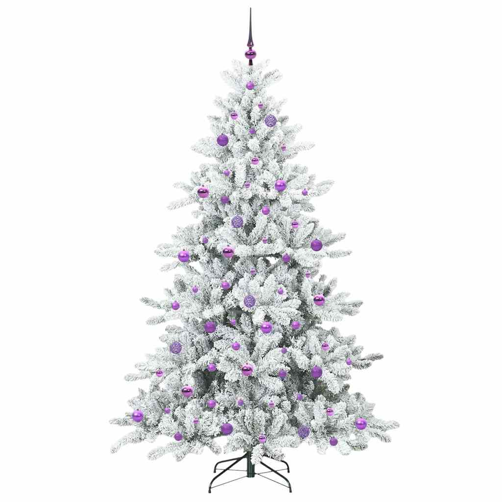 Artificial Hinged Christmas Tree with 300 LEDs 210 cm PVC