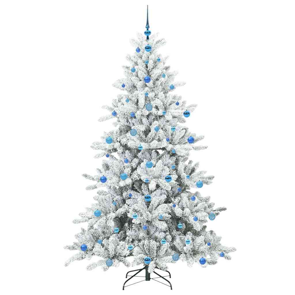 Artificial Hinged Christmas Tree with 300 LEDs 210 cm PVC