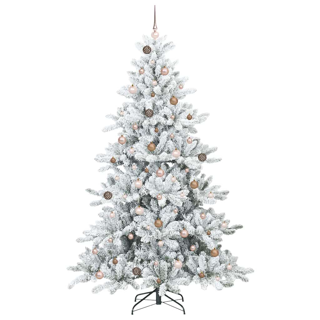 Artificial Hinged Christmas Tree with 300 LEDs 240 cm PVC