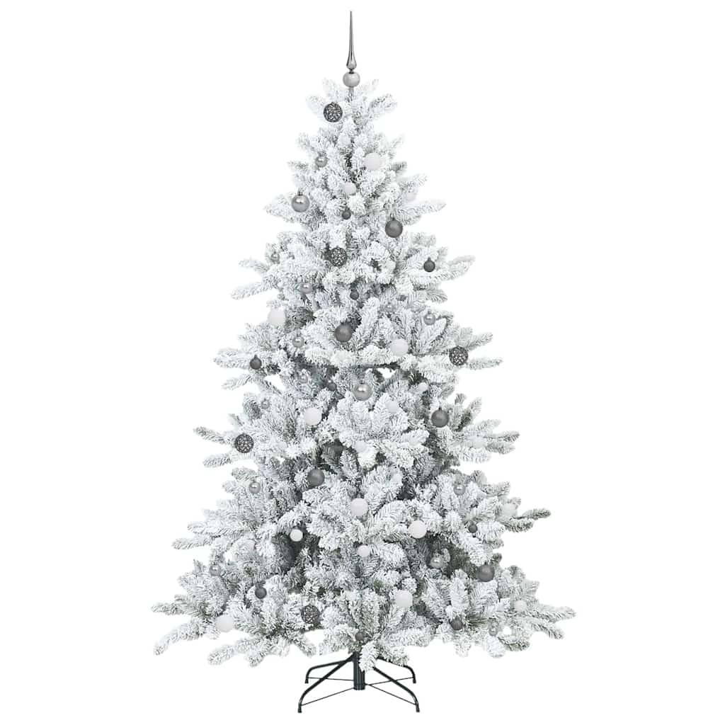 Artificial Hinged Christmas Tree with 300 LEDs 240 cm PVC