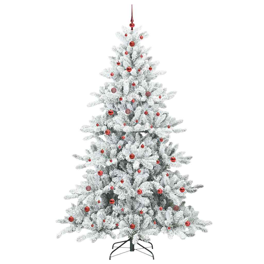 Artificial Hinged Christmas Tree with 300 LEDs 240 cm PVC