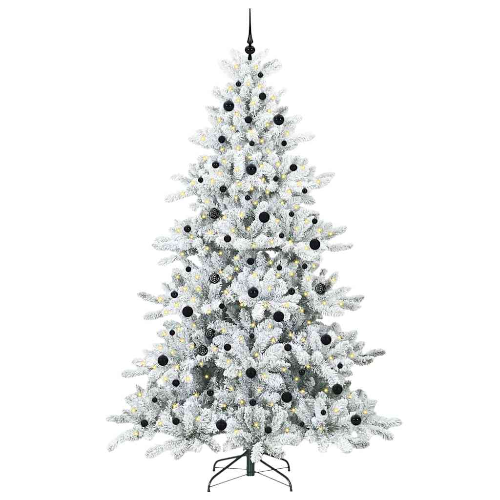 Artificial Hinged Christmas Tree with 300 LEDs 240 cm PVC
