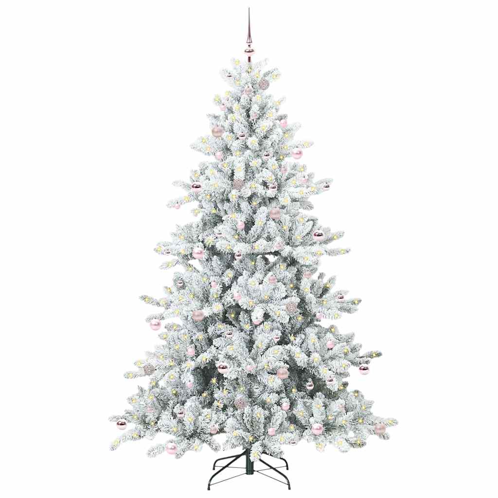 Artificial Hinged Christmas Tree with 300 LEDs 240 cm PVC