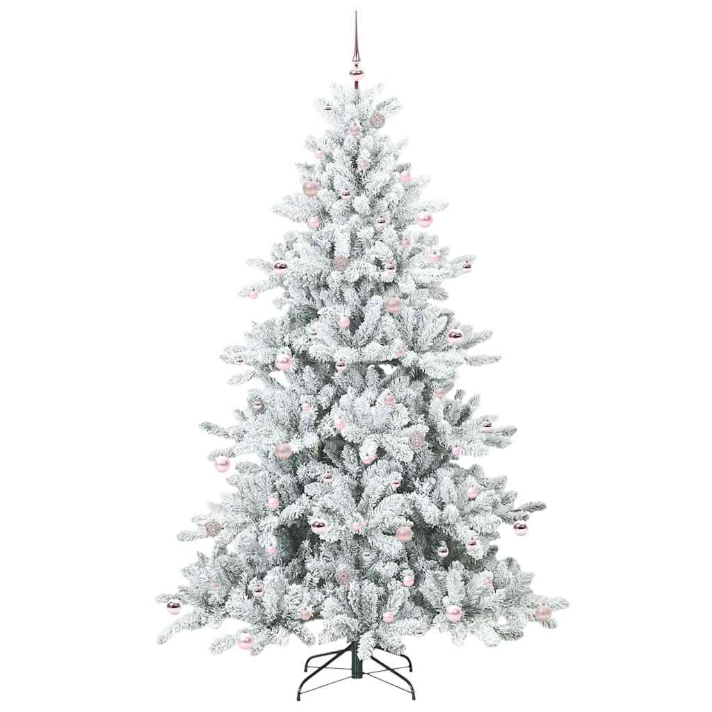 Artificial Hinged Christmas Tree with 300 LEDs 240 cm PVC