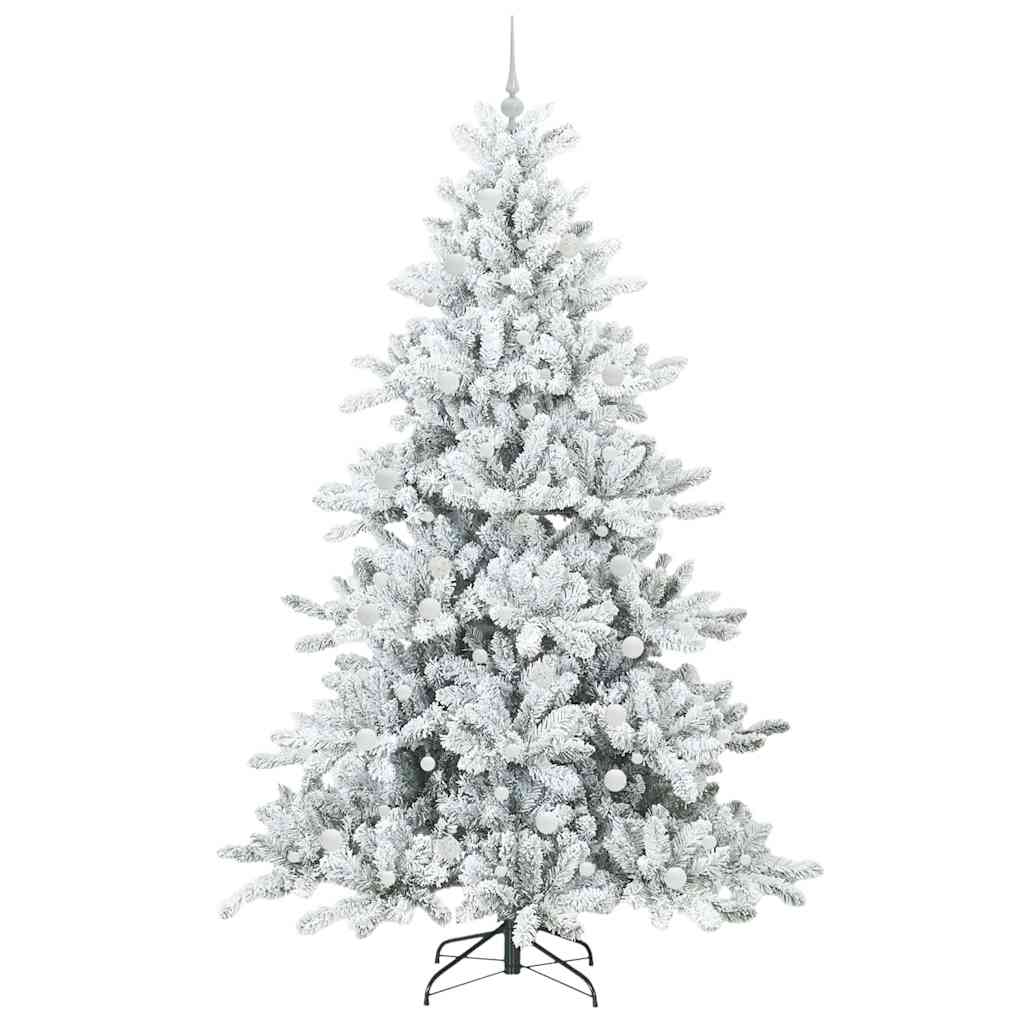 Artificial Hinged Christmas Tree with 300 LEDs 240 cm PVC