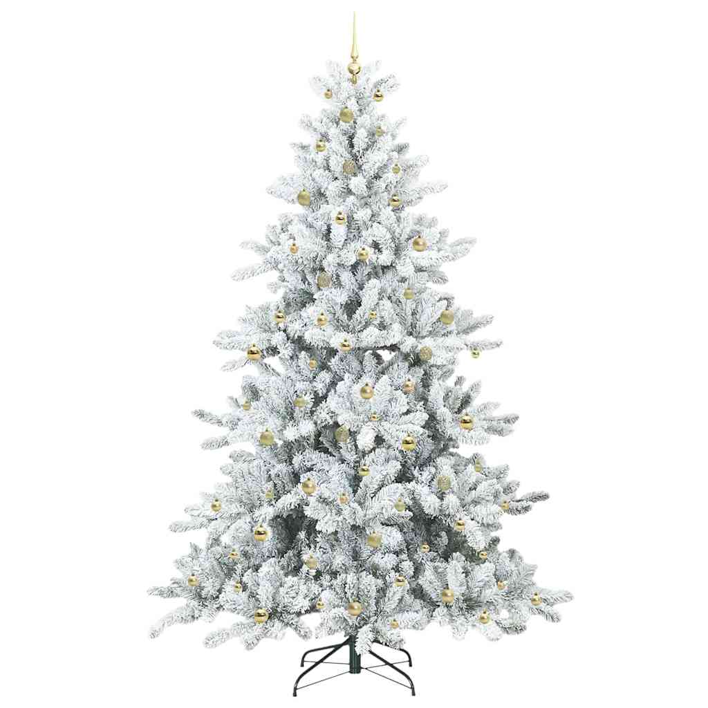 Artificial Hinged Christmas Tree with 300 LEDs 240 cm PVC