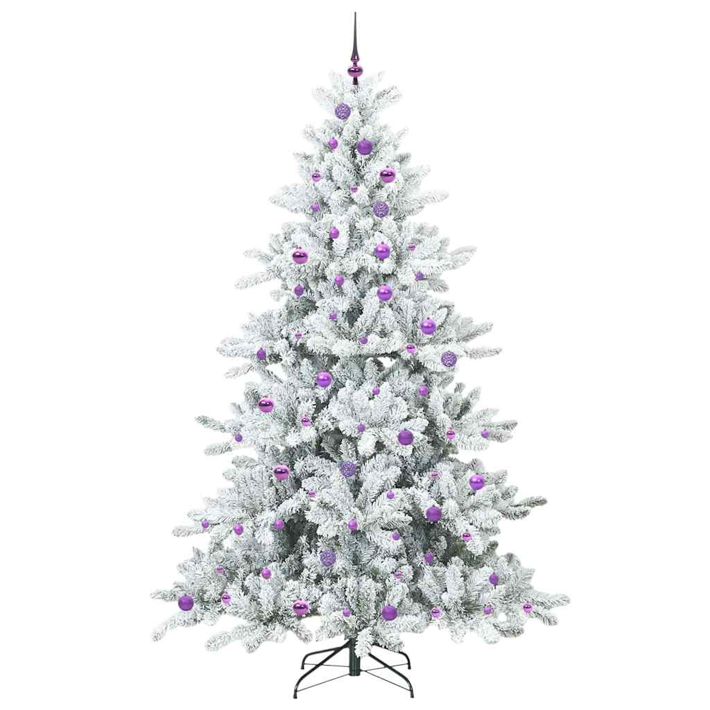 Artificial Hinged Christmas Tree with 300 LEDs 240 cm PVC