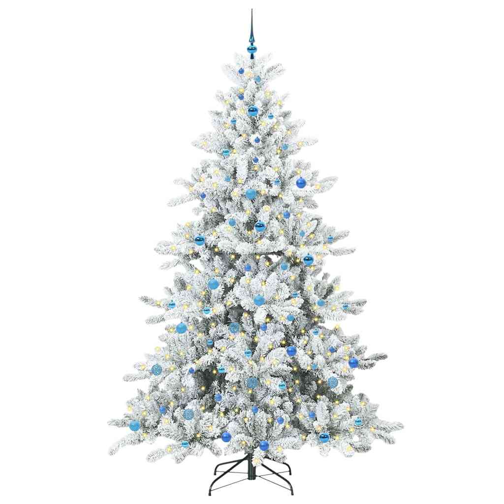 Artificial Hinged Christmas Tree with 300 LEDs 240 cm PVC