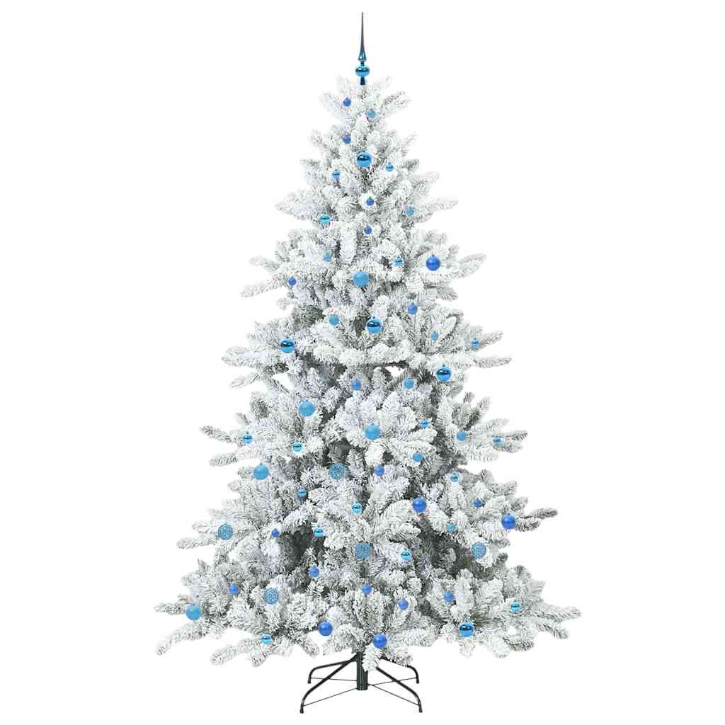 Artificial Hinged Christmas Tree with 300 LEDs 240 cm PVC