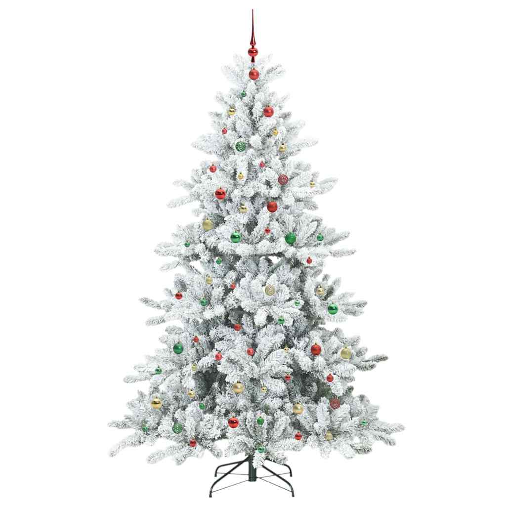 Artificial Hinged Christmas Tree with 300 LEDs 240 cm PVC