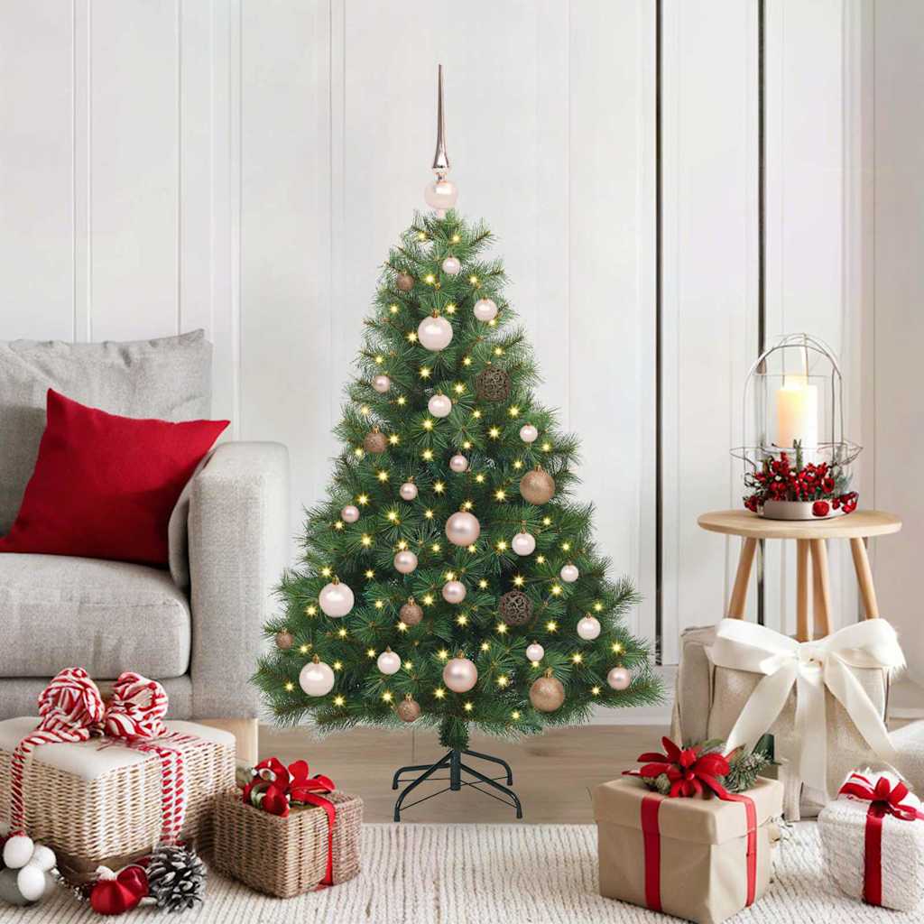Artificial Christmas Tree with 150 LEDs Green 120 cm PE and PVC