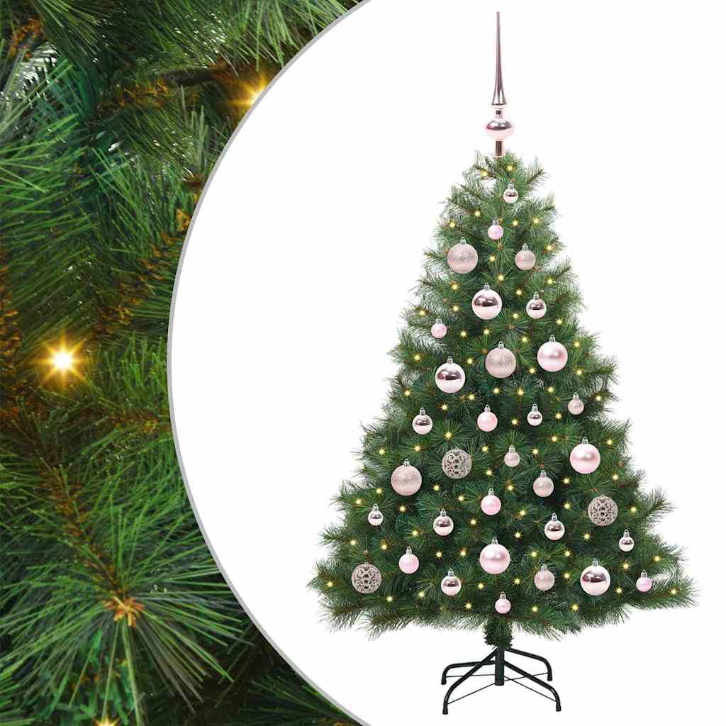 Artificial Christmas Tree with 150 LEDs Green 120 cm PE and PVC