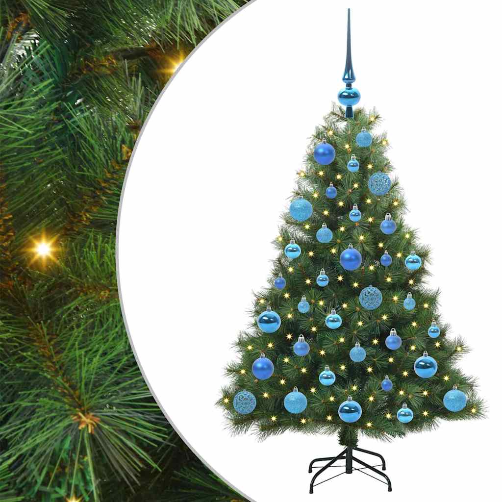 Artificial Christmas Tree with 150 LEDs Green 120 cm PE and PVC