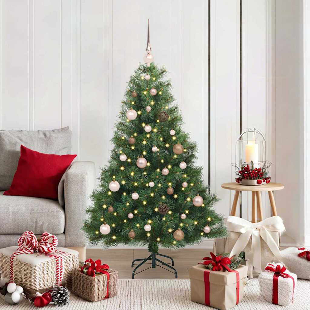 Artificial Christmas Tree with 150 LEDs Green 150 cm PE and PVC