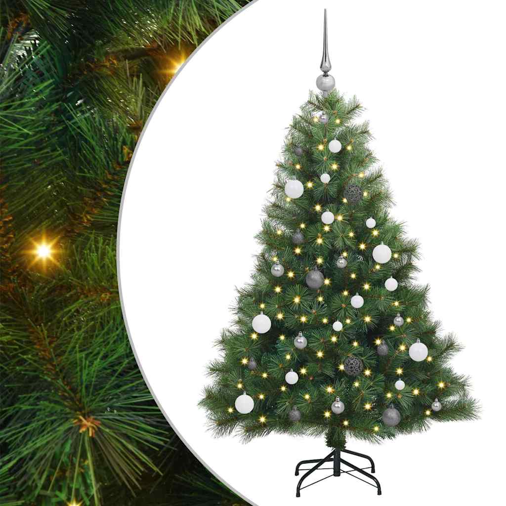 Artificial Christmas Tree with 150 LEDs Green 150 cm PE and PVC