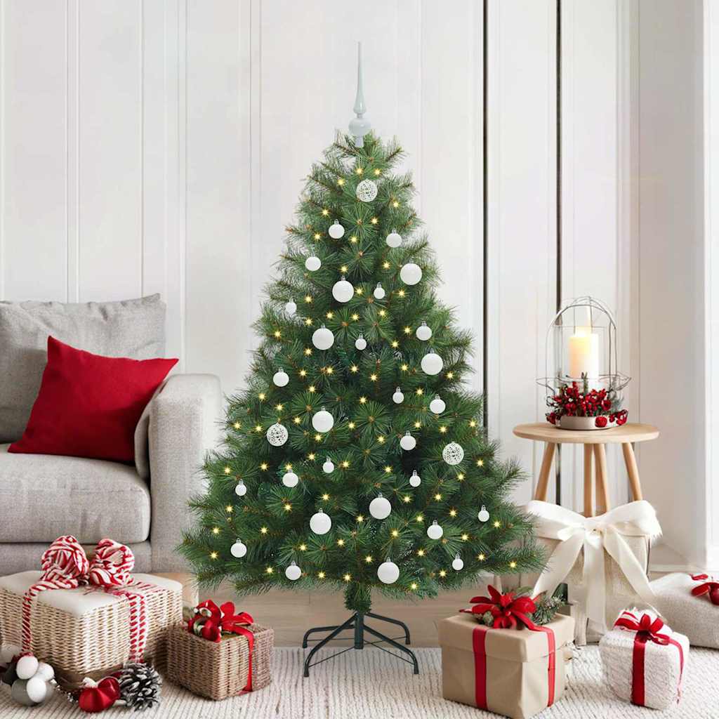 Artificial Christmas Tree with 150 LEDs Green 150 cm PE and PVC