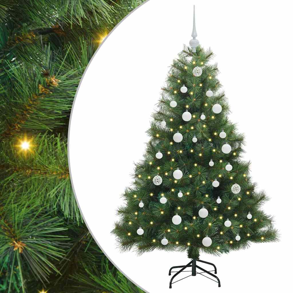 Artificial Christmas Tree with 150 LEDs Green 150 cm PE and PVC