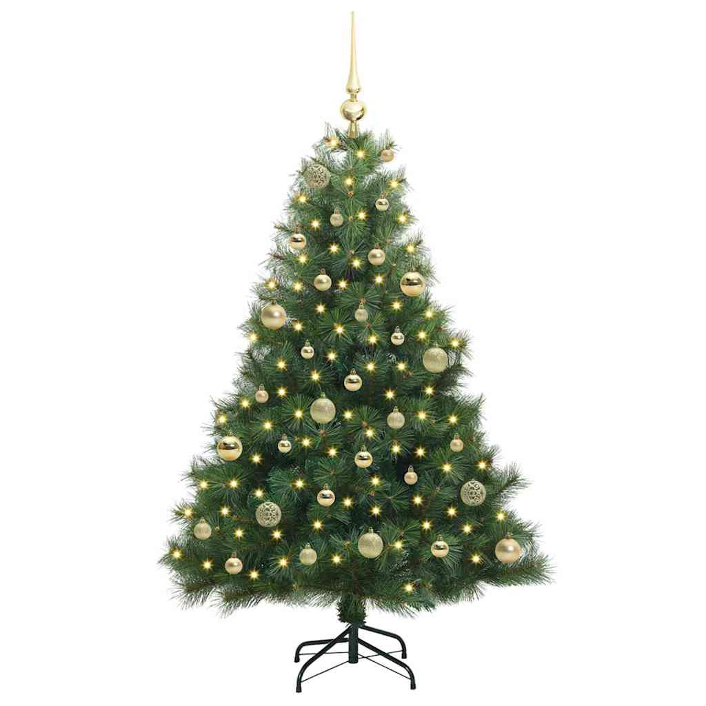 Artificial Christmas Tree with 150 LEDs Green 150 cm PE and PVC