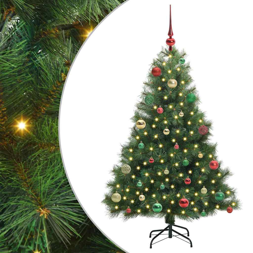 Artificial Christmas Tree with 150 LEDs Green 150 cm PE and PVC