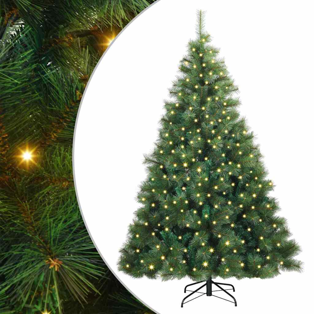 Artificial Christmas Tree with 300 LEDs Green 180 cm PE and PVC