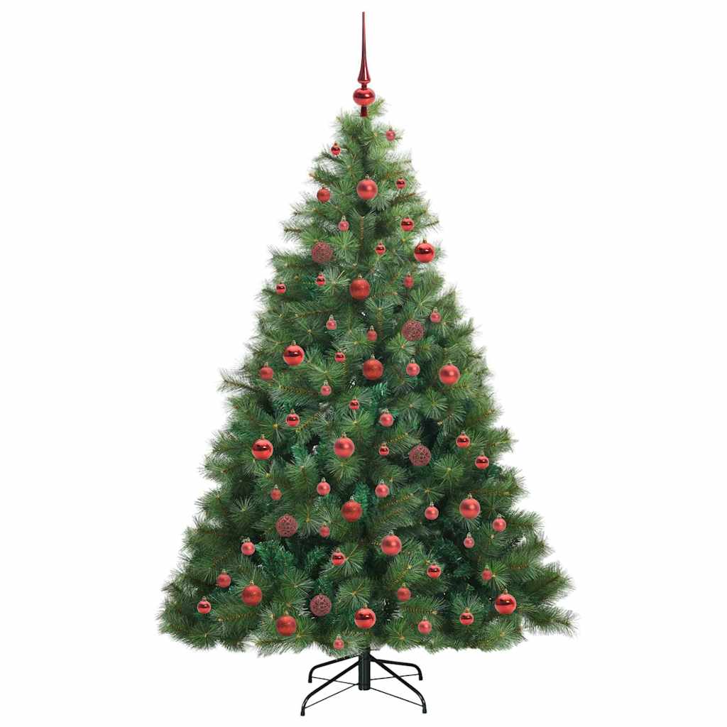 Artificial Christmas Tree with 300 LEDs Green 180 cm PE and PVC