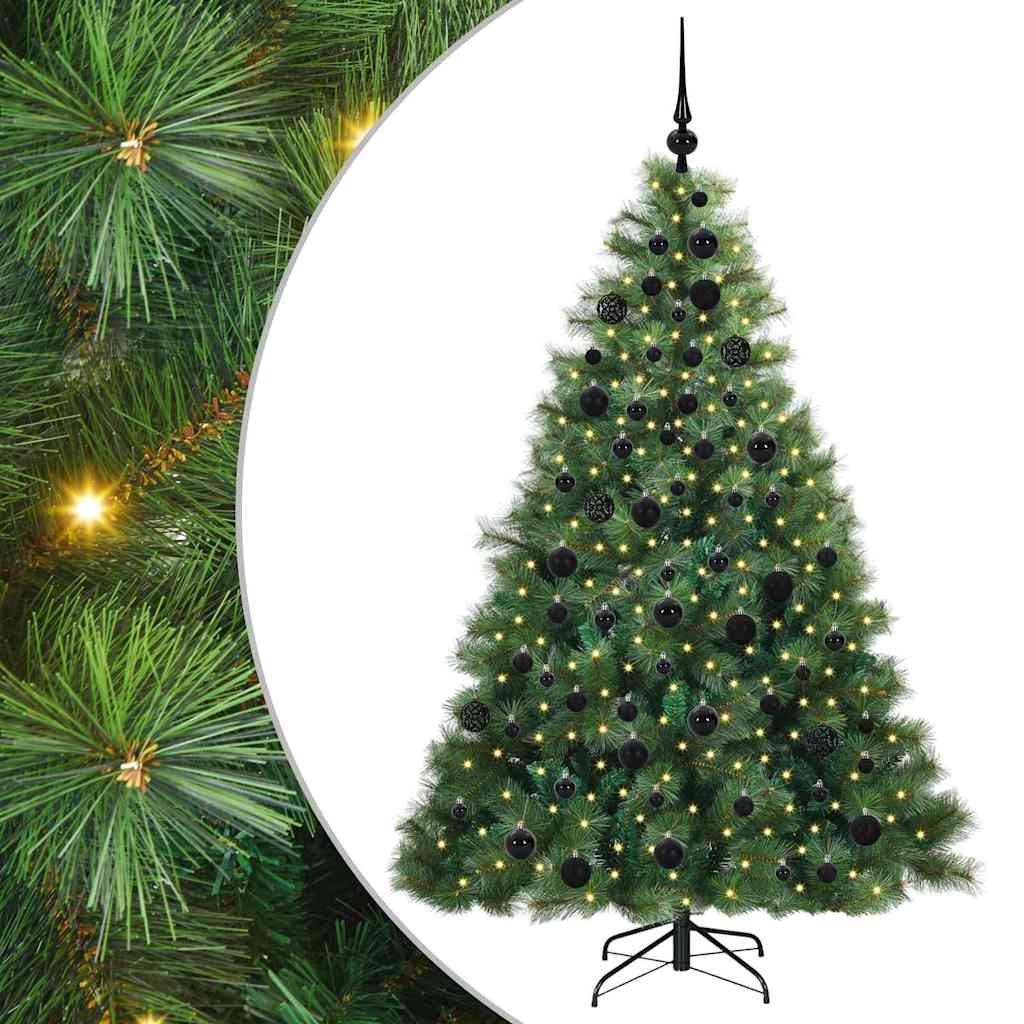 Artificial Christmas Tree with 300 LEDs Green 180 cm PE and PVC