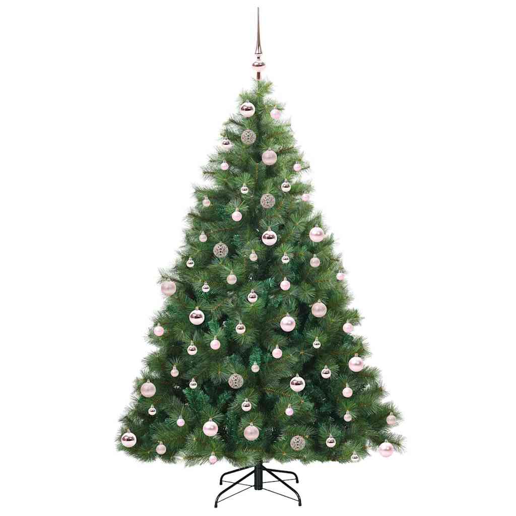 Artificial Christmas Tree with 300 LEDs Green 180 cm PE and PVC