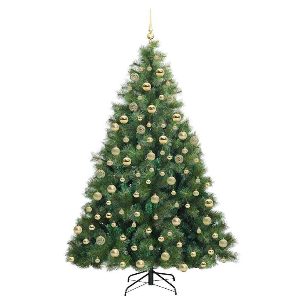 Artificial Christmas Tree with 300 LEDs Green 180 cm PE and PVC
