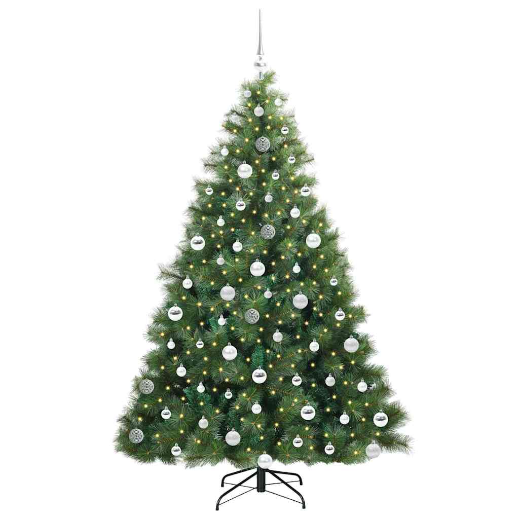 Artificial Christmas Tree with 300 LEDs Green 180 cm PE and PVC