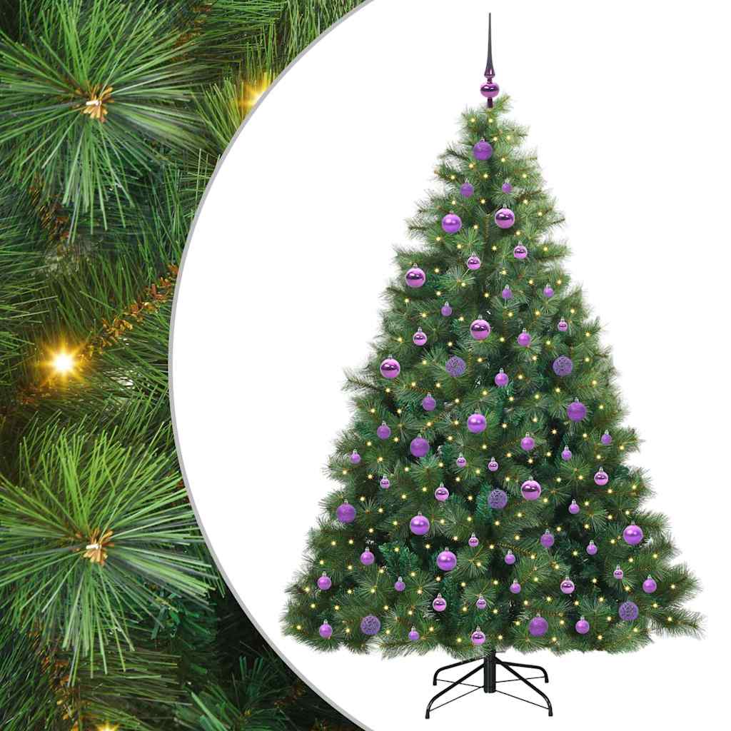 Artificial Christmas Tree with 300 LEDs Green 180 cm PE and PVC