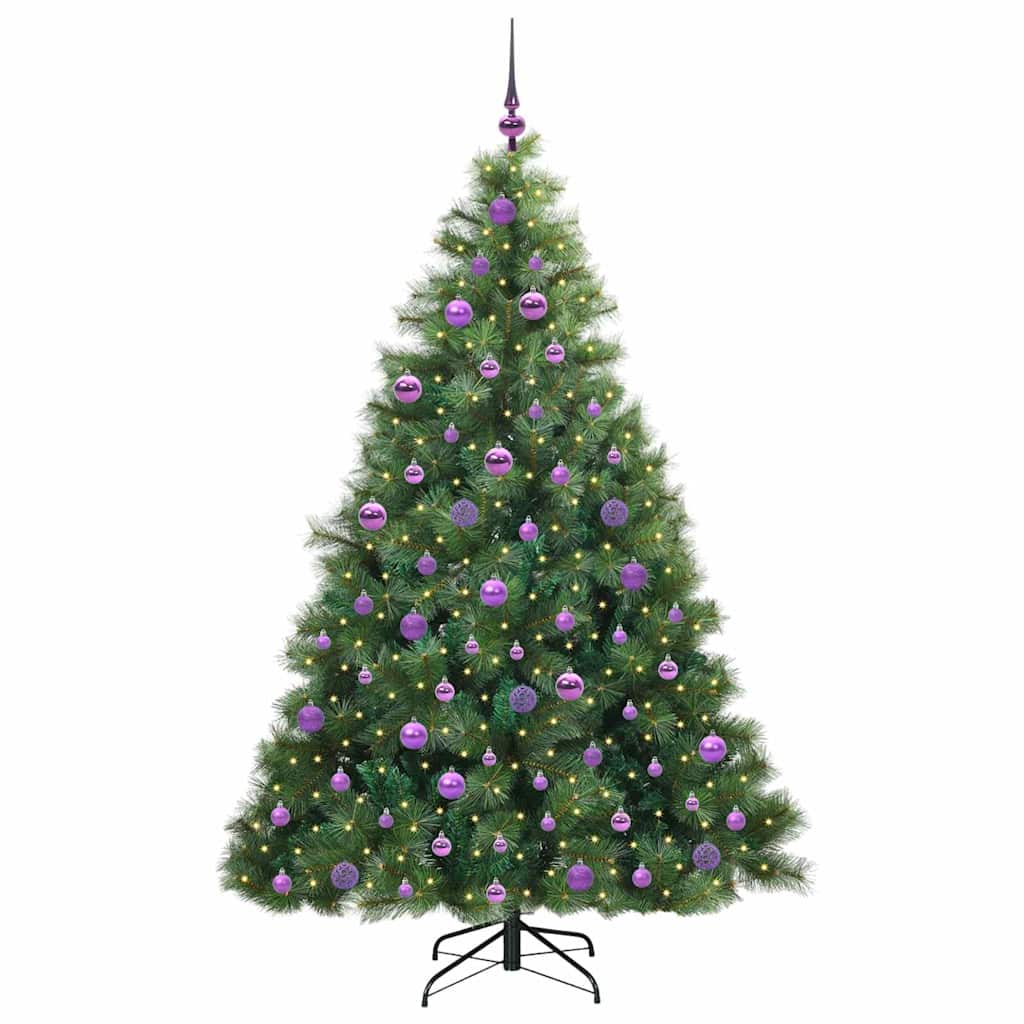 Artificial Christmas Tree with 300 LEDs Green 180 cm PE and PVC