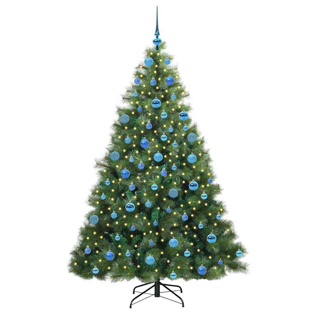 Artificial Christmas Tree with 300 LEDs Green 180 cm PE and PVC