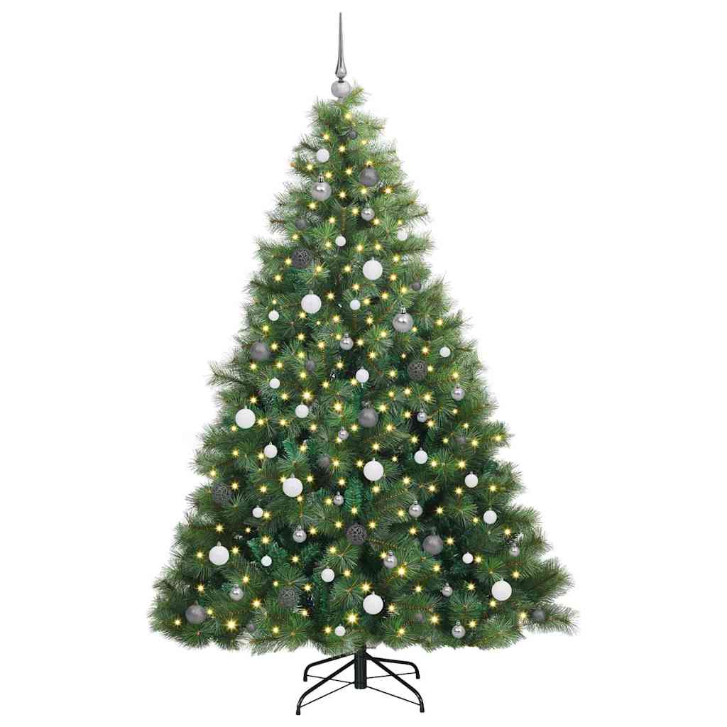 Artificial Christmas Tree with 300 LEDs Green 210 cm PE and PVC