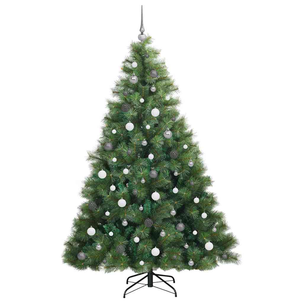 Artificial Christmas Tree with 300 LEDs Green 210 cm PE and PVC