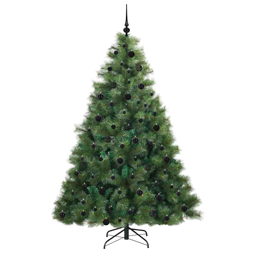 Artificial Christmas Tree with 300 LEDs Green 210 cm PE and PVC