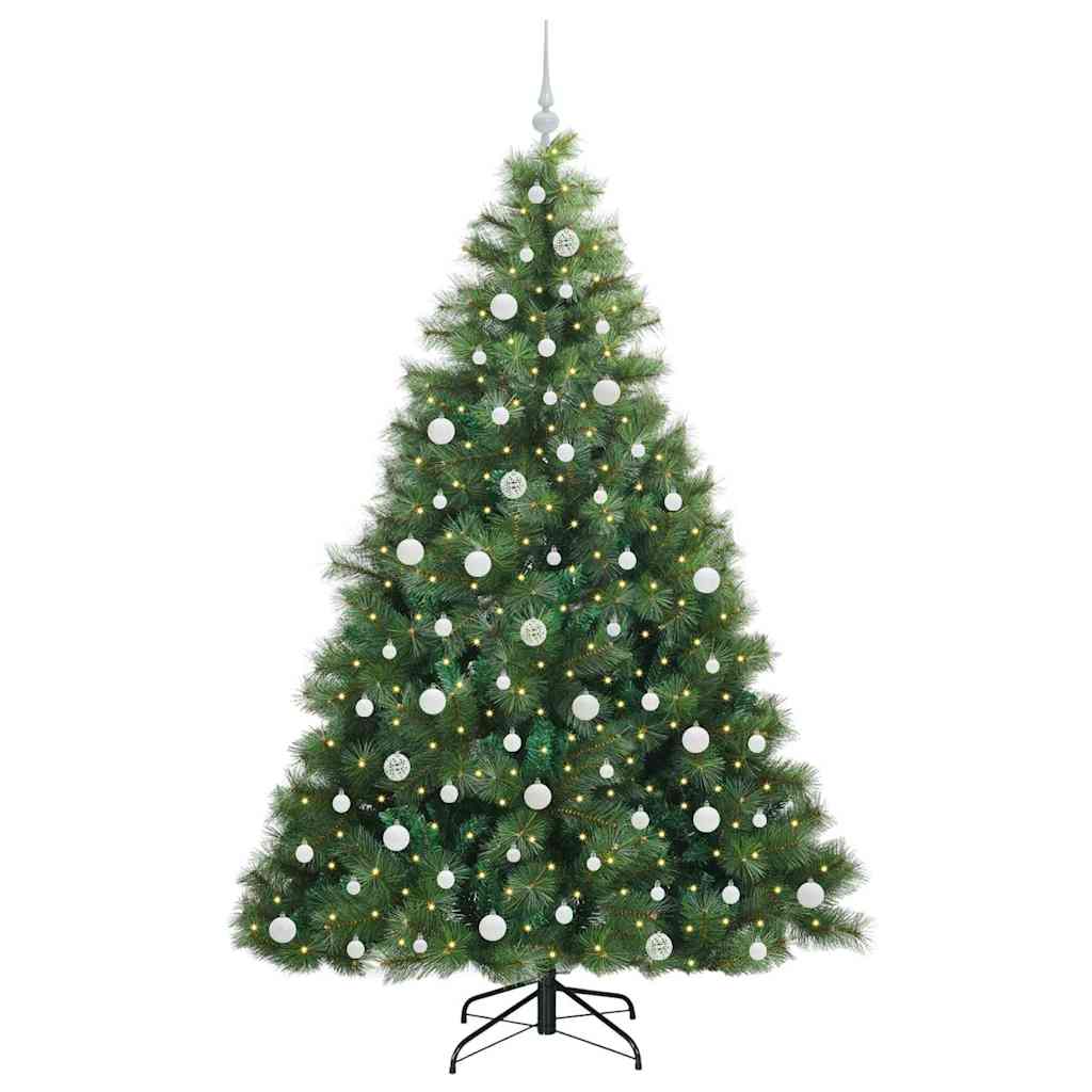 Artificial Christmas Tree with 300 LEDs Green 210 cm PE and PVC