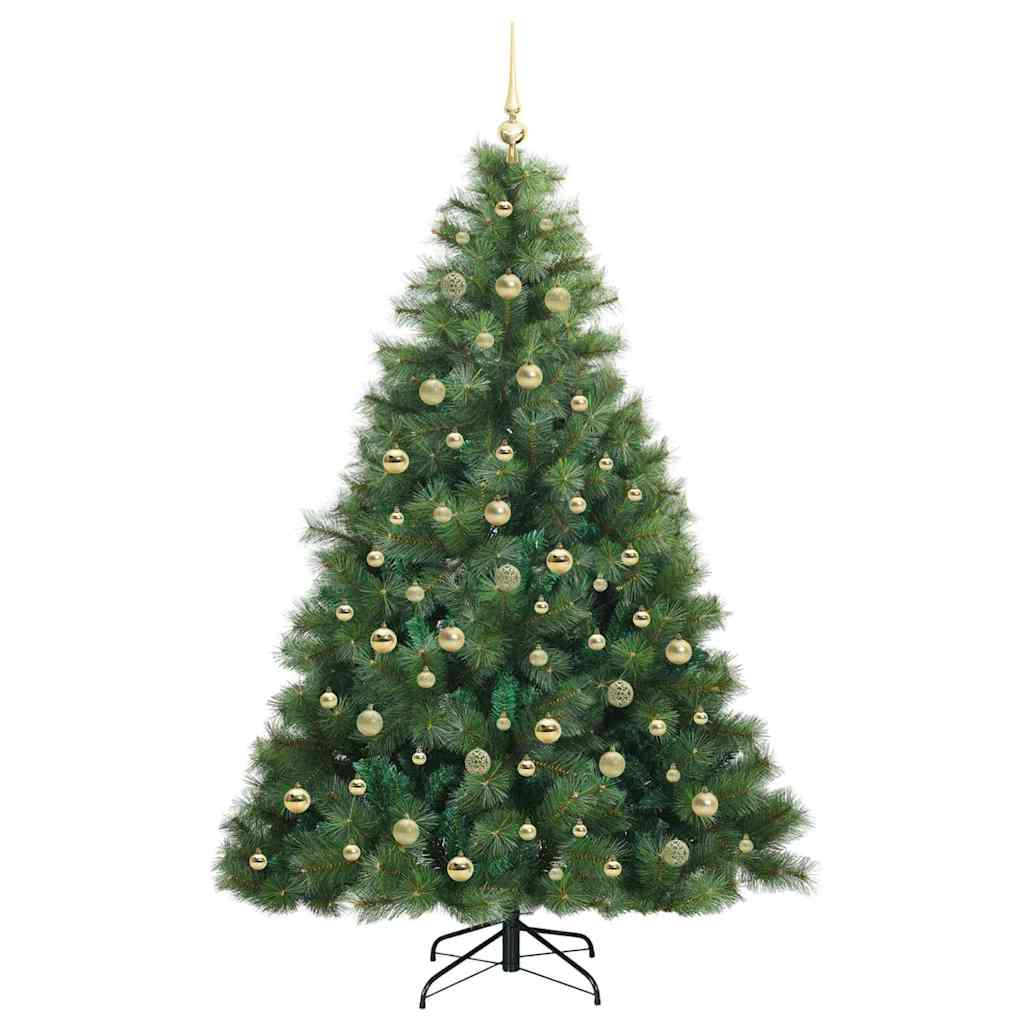 Artificial Christmas Tree with 300 LEDs Green 210 cm PE and PVC