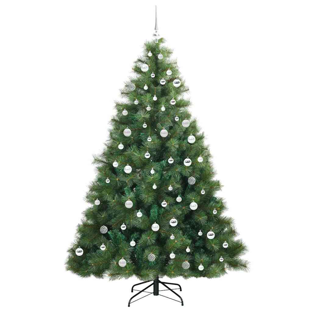 Artificial Christmas Tree with 300 LEDs Green 210 cm PE and PVC