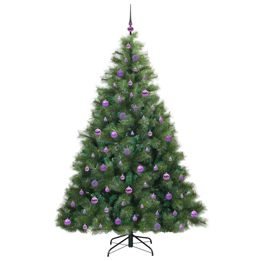 Artificial Christmas Tree with 300 LEDs Green 210 cm PE and PVC