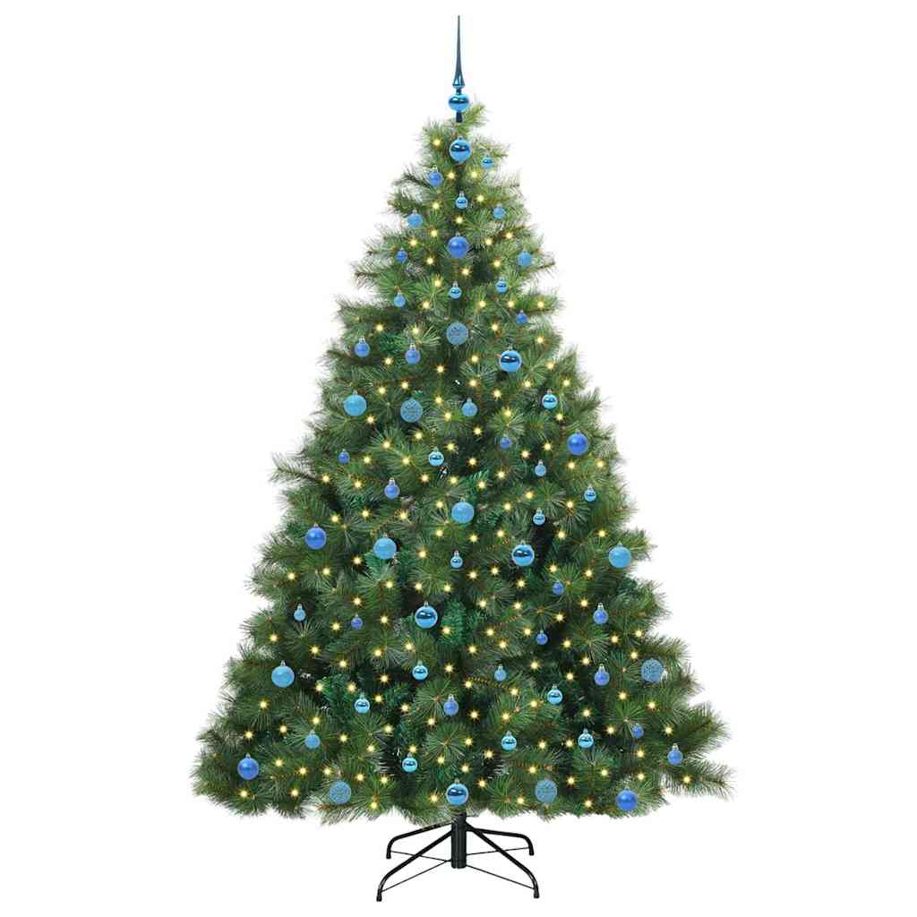 Artificial Christmas Tree with 300 LEDs Green 210 cm PE and PVC