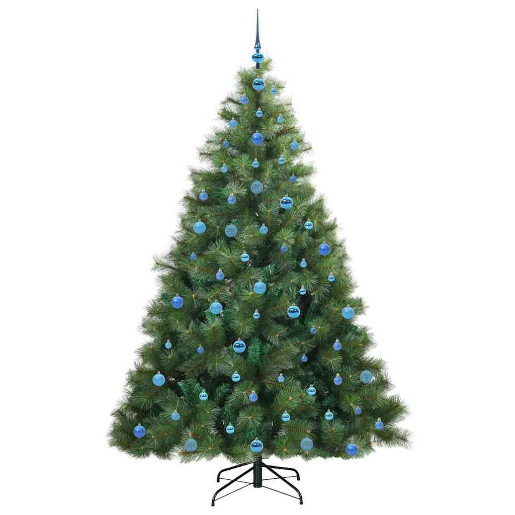 Artificial Christmas Tree with 300 LEDs Green 210 cm PE and PVC