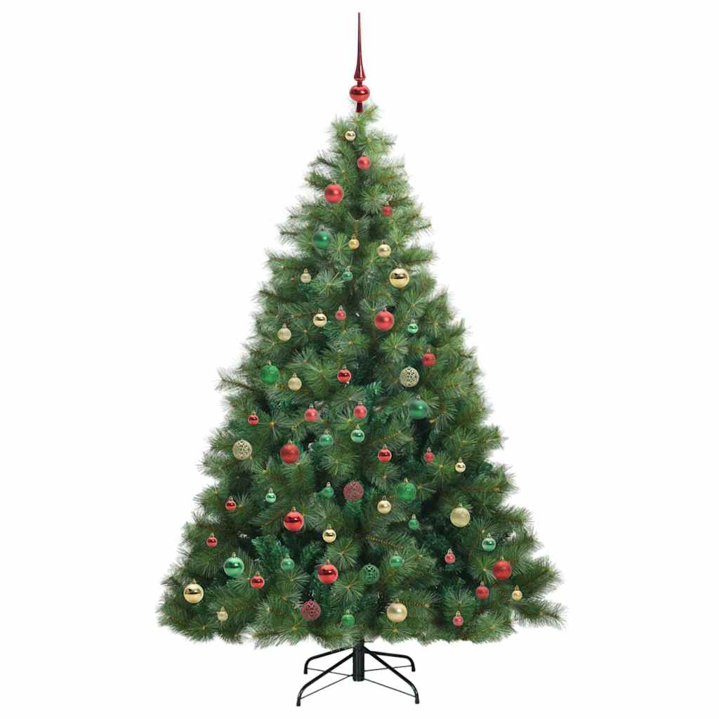 Artificial Christmas Tree with 300 LEDs Green 210 cm PE and PVC