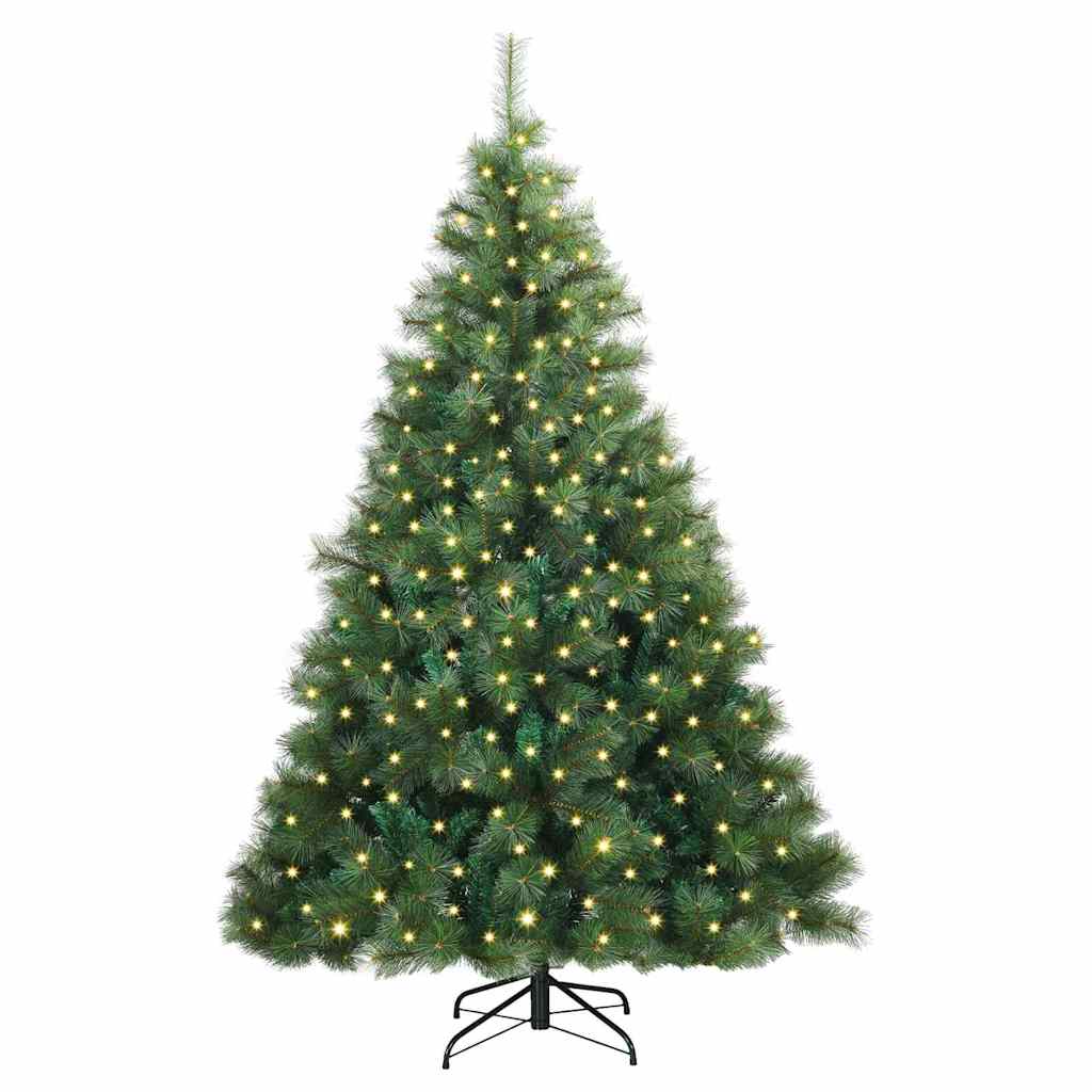 Artificial Christmas Tree with 300 LEDs Green 240 cm PE and PVC